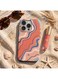 MOBCOS iPhone 16 Pro Max Coral Wave Premium Case Compatible with Hybrid Dual-Layer Hard Shell + Silicone Protection - Scratch-Resistant Shockproof Mobile Cover