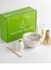 Traditional Matcha XSEVEN Tea Ceremony Set, Bamboo Whisk, Ceramic Bowl, Strainer and Scoop, 5 Pieces (White)