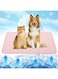 STAYOUNG Dog Cooling Pad - 70 * 100 Large Size Ice Silk Pad with Pet Hair Remover, Pet Cooling Mat, Summer Washable Ice Silk Pet Self Cooling Pad Blanket Home or Outdoor Portable (Pink)