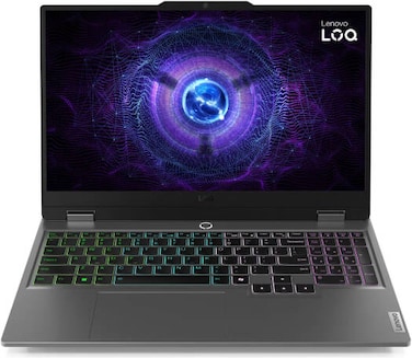 Lenovo LOQ 15IRX9 Gaming Laptop, 15.6" FHD IPS 144Hz Display, Intel Core i5-13450HX, 16GB RAM, 512GB SSD, GeForce RTX 3050 6GB, RGB English K/B, Win11 Home, Lunar Gray   83DV0073PS