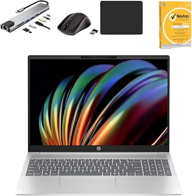 HP Pavilion 16 Laptop   Intel Core 5-120U processor  16GB DDR5 RAM  1TB m.2 NVMe SSD  integrated Intel Graphics  16" WUXGA Glossy Display  Backlit Keyboard  Windows 11 Home   With Bundle  Pike Silver   [Customized]