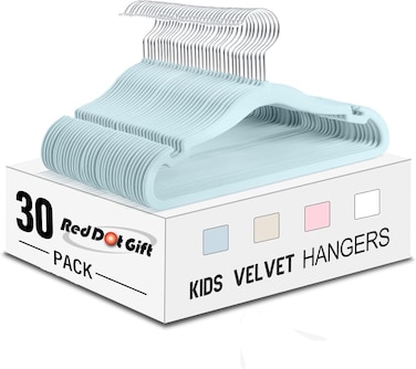 Dot Gift Pack of 30 Baby Velvet Clothes Hangers