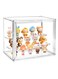 Display Case for Collectibles Clear Display Box for Figures with Magnetic Door, Stackable Design, Dustproof, Miniature Display Shelf for Action Figures,Display Box Display Case