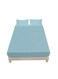 Smart Fitted Bed Sheet Plain Cotton Bed Sheet with 2 Pillow Covers Sea Green