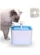 baystar Cat Water Fountain Stainless Steel, 2.5L Pet Water Fountain Dispenser for Cats and Dogs with 3 Replacement Filters&amp;1 Brushes (Blue)