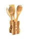 Spatula And Tuner Set With Holder Brown