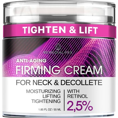 REMEDIAL PAXNeck Firming Cream: Anti-Aging Moisturizer with Retinol, Collagen &amp; Hyaluronic Acid for Men &amp; Women, 1.85 Fl Oz
