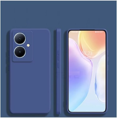 Case for Oppo Reno 11F and Oppo F25 Pro, Liquid Gel Rubber Case with Soft Microfiber Lining Cushion Slim Shell Shockproof Protective with Camera Protection Cover for Oppo F25 Pro and Reno 11F (Blue)