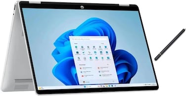 HP OmniBook 5 Flip 2-in-1 14&quot; Full HD+ Touch-Screen Laptop   Intel Core 5 120U Intel Graphics  Copilot   Webcam  Silver   8GB RAM DDR5   512GB SSD  Windows 11 Home  Bundle with Stylus Pen