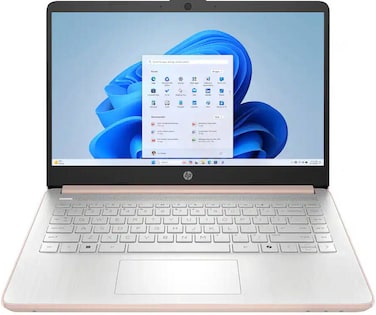 HP Laptop 14-DQ6015DX, 14" HD LED Display, Intel Celeron N150 Processor, 4GB DDR4 RAM, 128GB SSD, Intel Graphics, Windows 11, English Keyboard, Rose Gold, Microsoft 365,International Version
