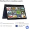 HP OmniBook X Flip 2-in-1 Laptop,14" 2K Touch-Screen Laptop Computer,Intel Core Ultra 7, Arc 140V GPU Copilot+ PC,16GB RAM 512GB SSD,Thunderbolt 4,with Lifetime Office,Win 11 Home,Atmospheric Blue
