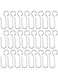 nalaina Curtain Track Hooks, 60PCS S Shaped Small Curtain Hooks, Stainless Steel Ceiling Curtain Track Hooks, Metal Drapery Curtain Rings Hanging Rings for Curtains and Rods (Silver)