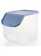 MUMOO BEAR 5KG Rice Container Plastic Cereal Box with Measuring Cup Stackable Food Storage Containers for Rice Grain Beans Cat/Dog Food and Refrigerator Organizer (Blue)