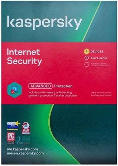Kaspersky Internet Security &ndash; 1-Year License for 4 Devices   Physical Key