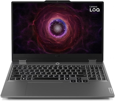 Lenovo LOQ 15ARP9 Gaming Laptop, 15.6" FHD 144Hz Display, AMD Ryzen 5 7235HS, 24GB DDR5 RAM, 512GB SSD, NVIDIA GeForce RTX 4050 6GB, Backlit ENG Keyboard, Luna Grey