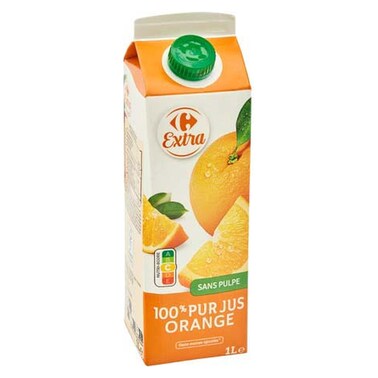 Carrefour Extra Pure Orange Juice, 1L