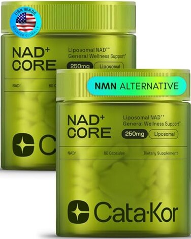 بديل مكمل NMN - ليبوناد ليبوزومال NAD Core 250 ملغ - يكفي لمدة 60 يومًا - عبوة من قطعتين - مكمل NAD عالي النقاء لمكافحة الشيخوخة والطاقة والتركيز
