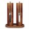 Acacia Wood Salt & Pepper Grinder Set with Tray