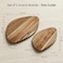 Acacia Wood Serving Boards Set of 2 (Large + Small)