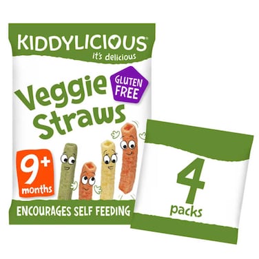 Kiddylicious Gluten Free Veggie Straws Multipack, 9 Months+, 48g