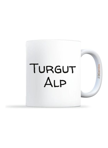 Turgut Alp Printed Coffee Mug White/Black