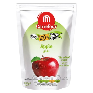 كارفور عصير تفاح 200 ملل