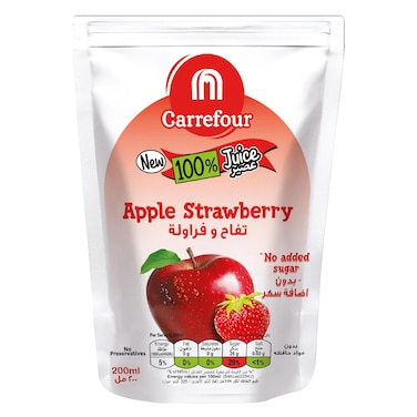 Carrefour Apple Strawberry Juice, 200ml