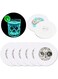 Jinlaili Pack of 6 LED Coaster LED Stickers 7 Light Colours Self-Adhesive Light Stickers Luminous Coaster with 4 SMD LED Batteries LED Bar Coaster Bottle Lighting for Under LED for Party