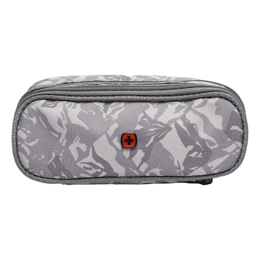 Wenger 2 Compartment Pencil Case Grey 23cm
