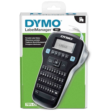 Dymo LabelManager 160 Label Printer with D1 Label Tape, 12mm