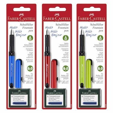 فابر-كاستل، قلم حبر نافث مع 6 حزمات حبر، ألوان متنوعة