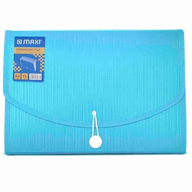 ماكسي ملف توسعة  مع سلسلة نصية، أزرق، 13 شبكة
