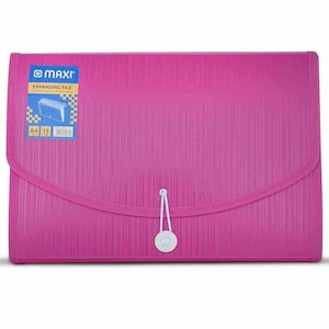 Maxi Expansion File with String, Pink, 13 Grids