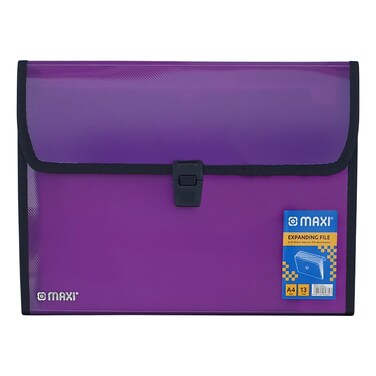 Maxi A4 Size Expanding File, Purple