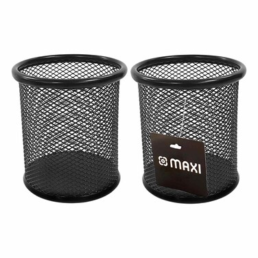 Maxi Mesh Pen Holder, Black, 2 PCS
