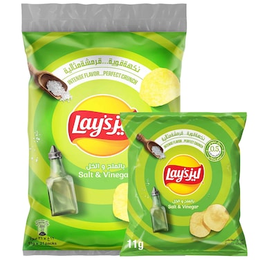 Lays Salt and Vinegar Potato Chips, 11g