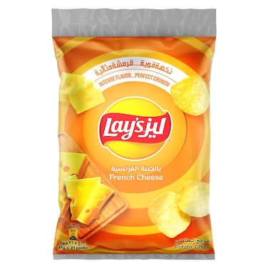 ليز رقائق البطاطس بالجبن الفرنسي ، 11 غرام، حزمة من 21