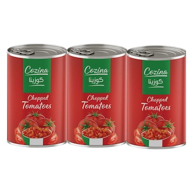 Cozina Chopped Tomatoes, 400g Pack of 3