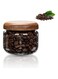 Khazna Glass Food Storage Containers 10oz With Wooden Lids - Small Coffee Jars - Pantry Organization For Overnight Oats, Cereal, Rice, Candy