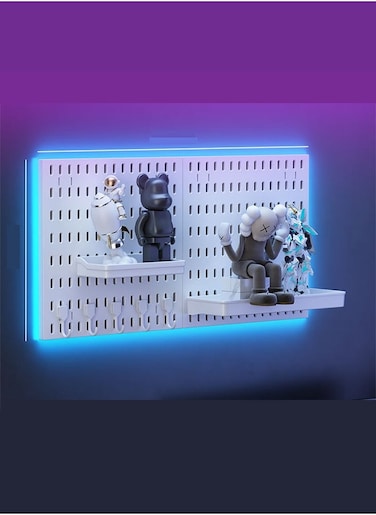Pegboard Kit and Accessories 2 Panel Pegboard Wall Organizer and Storage for Office, Home, and Gaming Office Desk Wall Organizer and Pegboard Display White Peg Board Kit