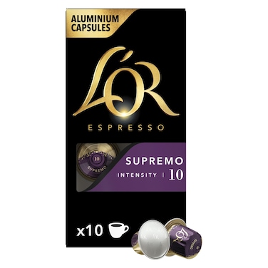 L'or Supremo Intensity 10 Espresso Coffee Capsules 10 Capsules, 52g