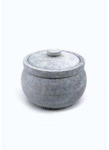 Traditional Soapstone Curd Pot Stone Pickle Jar, 750ml