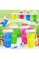 Slushie Maker Cup, TIK TOK Magic Quick Frozen Smoothies, Double Layer Squeeze Cup (Green)