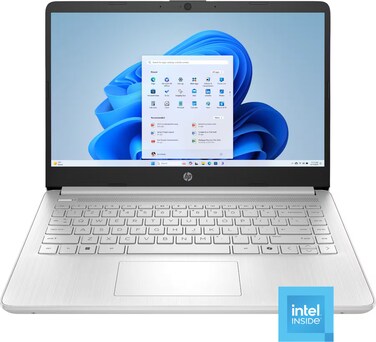 HP 14 Laptop 14-inch - Intel N150, 4GB RAM, 128GB UFS - Natural Silver