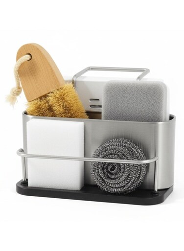 High-Quality Stainless Steel Kitchen Sink Caddy Organizer for Sponge, Scrubber &amp; Accessories &acirc;&euro;&ldquo; Compact Rust-Resistant Design (172&Atilde;&mdash;137&Atilde;&mdash;146 mm)
