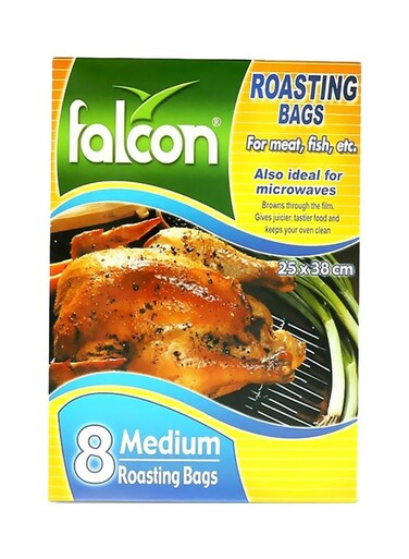 8-Piece Roasting Bag Set Clear 38x25cm