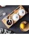 N / B Makeup Toy Ceramic Food Storage Jar Set of 3 Ceramic Spice Serving Jars Container Box Porcelain Sugar Bowl Sets Food Storage Containers with Bamboo Lid