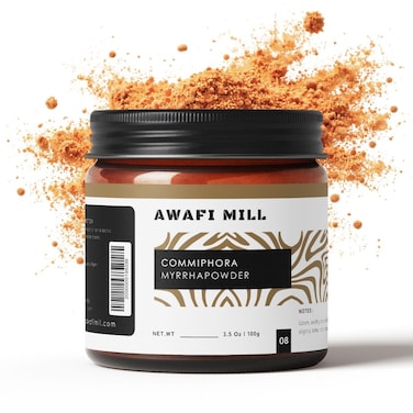 AWAFI MILL Myrrh Resin Powder 100g   Mur Makki   Commiphora myrrha