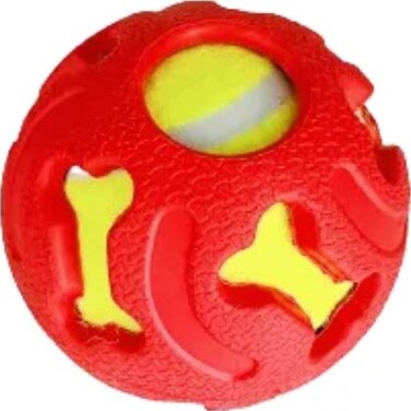 Miss Bear Red Color Dog Toy With Tennis Ball&nbsp;(Large Dogs)