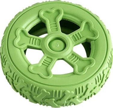 Miss Bear Colorful Rubber Tyre Dog Chew Toy - 5 inch (Medium Dogs)